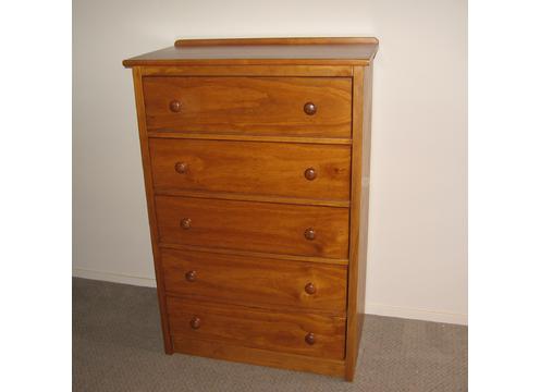 product image for Cottage Tallboy Five Drawer Rimu Stain