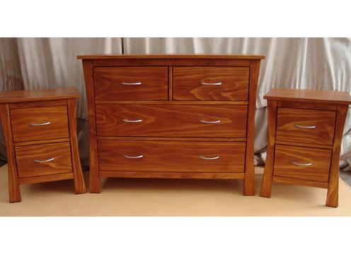 product image for  Maddison Three Tier Split + Maddison Three Drawer Bedside Rimu Stain