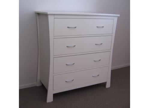 product image for Maddison Four Drawer Tallboy White Lacquer
