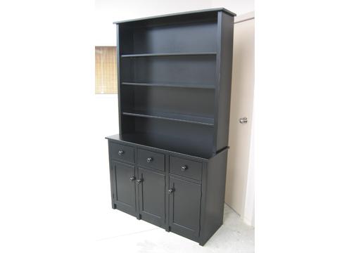 product image for Buffet with Plain Hutch Three Drawer Three Door
