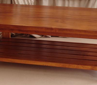 image of Coffee Table with Paper Rack Rimu Stain